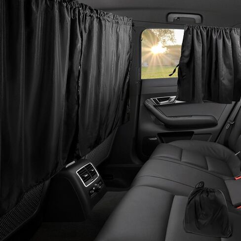 1pcs-car Window Shades with Adjustable rods for Back Window Privacy, Baby Protection, and Total Blackout Made of Opaque Suede, Ensure Complete Darkness and fit Most Cars, SUVs, Trucks, and Vans. in Kuwait