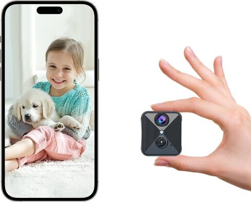 2025 Upgraded 5GHz WiFi Hidden Spy Camera, 4K Wireless Indoor Security Cam, Surveillance Nanny Cam, Pet & Car Camera with 100-Day Battery Life in Kuwait