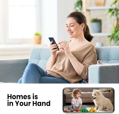 2025 Upgraded 5GHz WiFi Hidden Spy Camera, 4K Wireless Indoor Security Cam, Surveillance Nanny Cam, Pet & Car Camera with 100-Day Battery Life in Kuwait