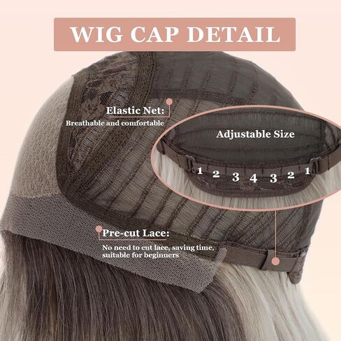 13x4.5 Synthetic Lace Front Wig 26'' Pre Plucked Heat Resistant Wavy Long Hair Wigs with Pre Cut Lace Glueless Pre Everything Hair Replacement Lace Wig for Women Daily Party Use White Blonde in Kuwait