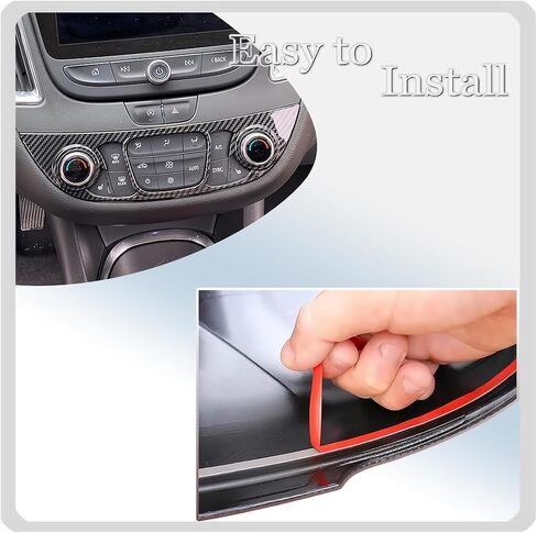 Center Contro A/C Vent Frame Trim, for Chevrolet Malibu 2016 2017 2018 2019 2020 2021 2022 2023 2024 - ABS Wine Red Sport Interior Trim Full Set Accessories in Saudi Arabia