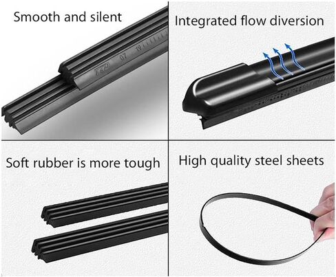 EDKAY For Geely GX3 BAC X3 Pro 2018~2023 Front Rear Wiper Blades Set Cleaning Window Windshield Windscreen Brushes Windshield Wiper Blade Set (Color : Rear 1pcs) in Saudi Arabia
