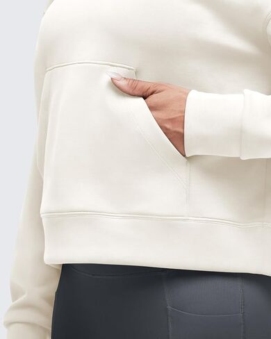 G4free Smoofit Modal Soft Fashion Hoodies عرضية مسحة طويلة الأكمام الطويلة مع جيب الكنغر in Saudi Arabia