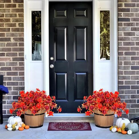 Fall Flowers مصطنعة للديكور ، زهور Rhododendron الحريرية المزيفة للهواء الطلق ، حزمان فو ، Azalea خارج الأشعة فوق البنفسجية المقاومة in Kuwait