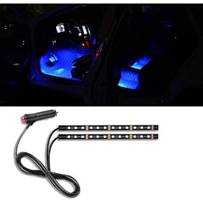 Car LED Strip Light, 24 LED RGB Auto Under Dash Interior Atmosphere Lights, 12V Ambient Night Light, Auto Interior Decorative Lamp, Universal Car Accessories (Orange, Cigarette Adapter) in Kuwait