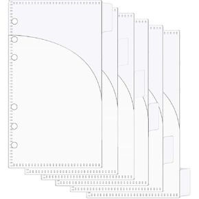 موغوسري A6 Binder Pocket Cash Envelope 6 -TAB Plastic Binder Dividers مع 2 جيوب ل 6 حلقة A6 Binder Sheet Pouch Binder Folder (Blue - 6 Sheets) in Kuwait