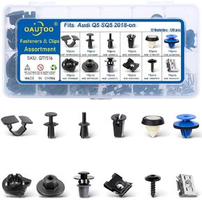 Oautoo 120pcs يناسب Audi Q5 SQ5 2018-On Body Interior and Extrainer Retainer Clip Clip Clips ، غطاء محرك السيارة ، تقليم داخلي ورباع الربع. in Kuwait