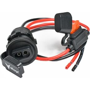 SAE Panel Mount Connector Socket with Fuse Waterproof SAE Quick Connect for Kayak, Boat, Solar Panel, Flush Mount 12AWG 18" V-SAE1250 in Kuwait