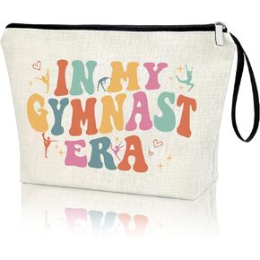 Gymnast Makeup Bag IN MY GYMNAST ERA Singer Fans Travel Cosmetic Bag Gymnastics Accessories Vacation Travel Organizer Zipper Pouch Gymnastics Gifts for Girls Women in Saudi Arabia