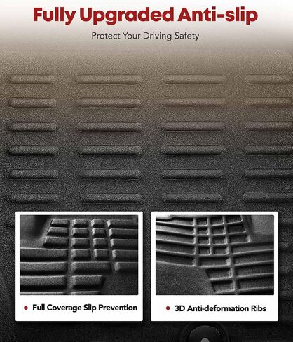 YHTAUTO Floor Mats Fit 2010-2012 Hyundai Santa Fe, TPE All Weather Car Mats Waterproof Anti-Slip Odorless Floor Liner, Interior Car Accessories Front & 2nd Row Liner in Saudi Arabia
