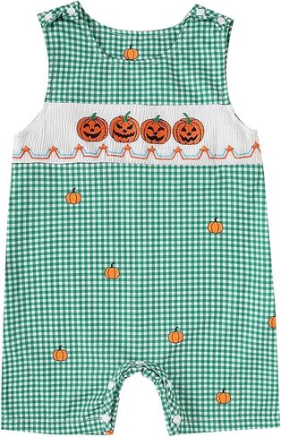 طفل رضيع الملابس الصيفية بلا أكمام التطريز ديناصور مخطط رومبير رومبير بذلة in Kuwait