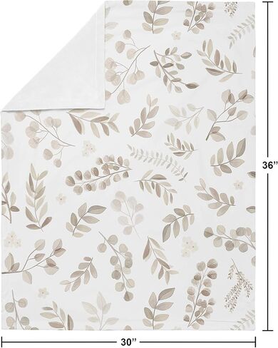 Sweet Jojo Designs Boho Wildflower Vintage Floral Girl Soft Baby Blanket Receiving Security Stroller Swaddle Toddler Newborn Infant Kids Travel Warm Minky Black Orange Bohemian Farmhouse Cottagecore in Saudi Arabia