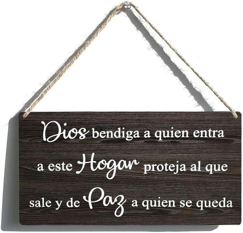 Sign Wall Art Definition Wood Plaque Spanish Wall Decor Blessed Decor Kitchen Bienvenidos Welcome to Our Home Personalized Sign for Door Office Shop Courtyard Home Decor Sign Gift 12 X 6 Inch in Saudi Arabia