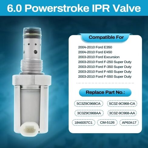 6.0L IPR VALVE VILVE ، منظم الضغط ، 5C3Z9C968CA 3C3Z9C968-AA AP63417 متوافق مع V8 PowerStroke 2003-2010 Super Duty رحلة F250 F350 F450 F550 04-10 E450 E450 in Kuwait