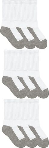 Jefferies Socks Boys Girls Baby Seamless Half Cush School Crew Sport Socks 9 Pair Pack in Kuwait