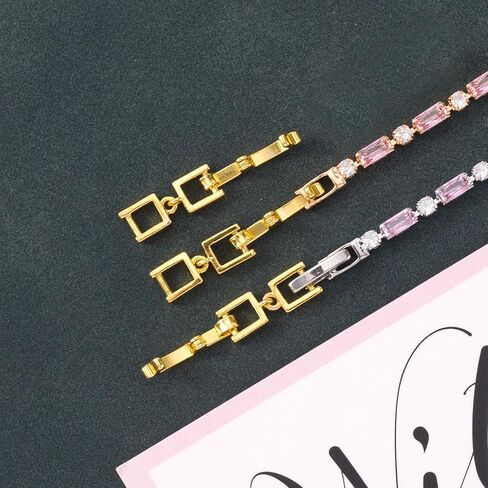 موسع سوار قلادة 4pcs ، مشبك امتداد شريط الساعات ، مشابك المجوهرات النحاسية لتصنيع المجوهرات- الفضة والذهب in Kuwait