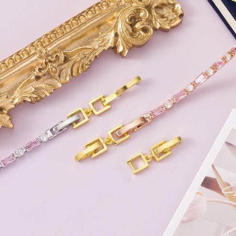موسع سوار قلادة 4pcs ، مشبك امتداد شريط الساعات ، مشابك المجوهرات النحاسية لتصنيع المجوهرات- الفضة والذهب in Kuwait