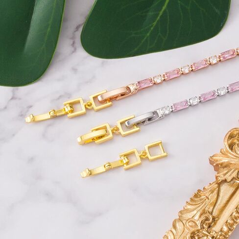 موسع سوار قلادة 4pcs ، مشبك امتداد شريط الساعات ، مشابك المجوهرات النحاسية لتصنيع المجوهرات- الفضة والذهب in Kuwait