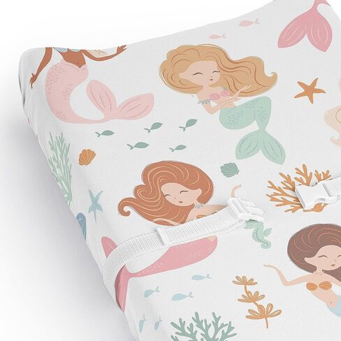 Sweet Jojo Designs Boho Floral Garden Flower Girl Baby Changing Pad Cover Sheet Infant Newborn Diaper Table Change Mat Cover - Watercolor Bohemian Farmhouse Wildflower Vintage Shabby Chic Green Nature in Kuwait