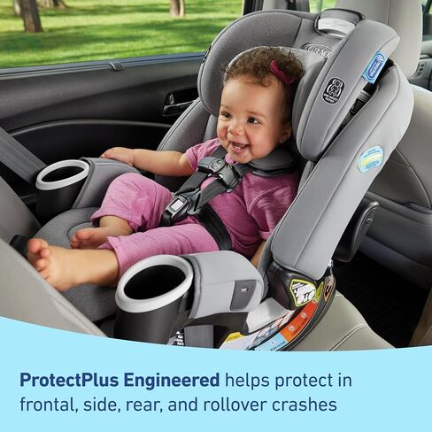 Graco 4Ever DLX 4-in-1 Car Seat, Charlie | Infant to Toddler Car Seat, with 10 Years of Use | Rear-Facing, Forward-Facing and Booster Modes | Safe, Comfortable and Convenient in Saudi Arabia