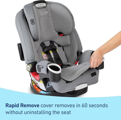 Graco 4Ever DLX 4-in-1 Car Seat, Charlie | Infant to Toddler Car Seat, with 10 Years of Use | Rear-Facing, Forward-Facing and Booster Modes | Safe, Comfortable and Convenient in Saudi Arabia