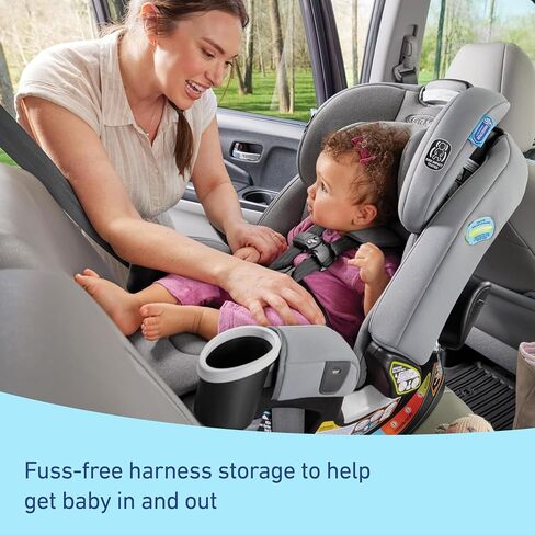 Graco 4Ever DLX 4-in-1 Car Seat, Charlie | Infant to Toddler Car Seat, with 10 Years of Use | Rear-Facing, Forward-Facing and Booster Modes | Safe, Comfortable and Convenient in Saudi Arabia