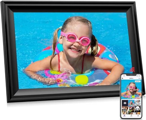 إطار الصورة الرقمية ، Honicvip 10.1 بوصة WIFI إطار الصور الرقمية ، IPS HD شاشة تعمل باللمس ، تخزين 32 جيجابايت ، عرض الشرائح ، قابلة للتركيب على الحائط ، تلقائي ، مشاركة الصور والفيديو عبر Uhale in Kuwait
