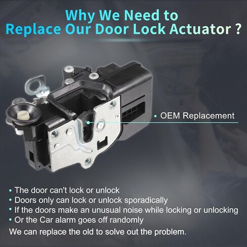 X AUTOHAUX Replacement Rear Right Passenger Side Power Door Lock Actuator Motor for Pontiac G5 2007-2010 for Chevrolet Cobalt 2005-2010 Door Latch Actuator Assembly Replace Black in Saudi Arabia
