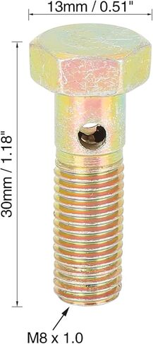 X AUTOHAUX 4 Sets 30mm M8x1.0mm Metric Thread Banjo Bolts Brake Fitting Adapter with M8 Washers in Saudi Arabia