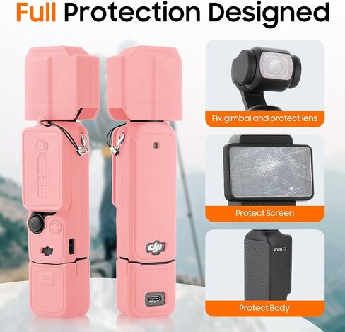 غلاف السيليكون لـ Osmo Pocket 3 حالة وقائية لـ DJI Pocket 3 Lens Protector Scratch Scread Skiner Compatistics مع DJI Osmo Pocket 3 Creator Combo Accessories in Saudi Arabia