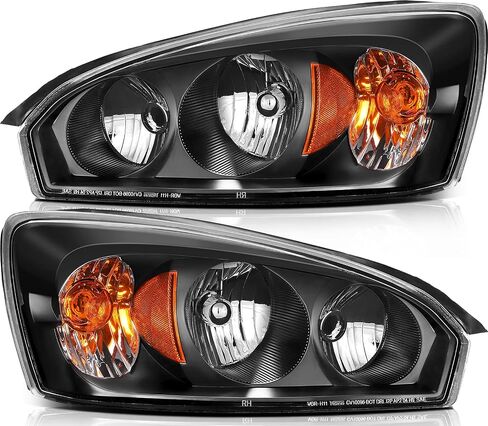 Headlight Assembly for Chevrolet Avalanche 1500/2500 2002-2006 Black Housing Amber Reflector Clear lens Driver and Passenger Side Headlamp(with Body Cladding Model only) in Saudi Arabia