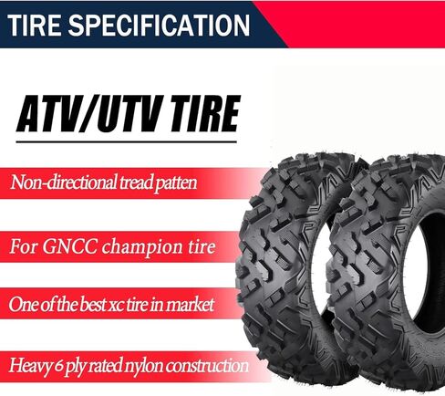 مجموعة من 4 إطارات ATV Tropow ATV إطارات AT26x9-14 الأمامية-AT26X11-14 الخلفية ، 6PR الإطارات UTVS الإطارات الطينية (26x9-14 ＆ 26x11-14) in Kuwait