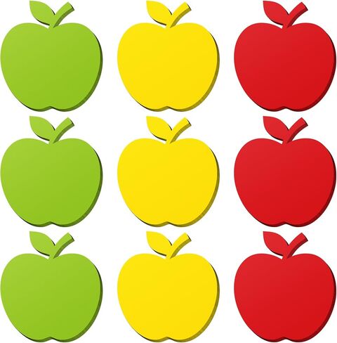 Geyee 108 Pcs Apple Cutouts Paper Spring Bulletin Board Decorations Bright Color Apple Shaped Sticker Die Cut for Teachers DIY Craft Office School Chalkboard Wall Decor in Kuwait