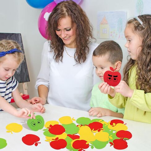 Geyee 108 Pcs Apple Cutouts Paper Spring Bulletin Board Decorations Bright Color Apple Shaped Sticker Die Cut for Teachers DIY Craft Office School Chalkboard Wall Decor in Kuwait