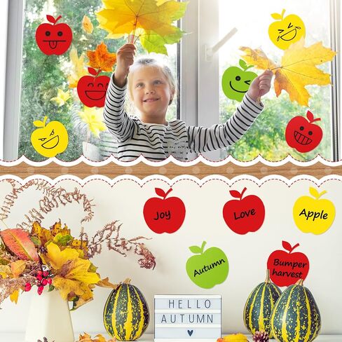 Geyee 108 Pcs Apple Cutouts Paper Spring Bulletin Board Decorations Bright Color Apple Shaped Sticker Die Cut for Teachers DIY Craft Office School Chalkboard Wall Decor in Kuwait