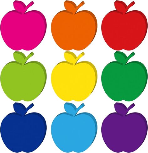 Geyee 108 Pcs Apple Cutouts Paper Spring Bulletin Board Decorations Bright Color Apple Shaped Sticker Die Cut for Teachers DIY Craft Office School Chalkboard Wall Decor in Kuwait