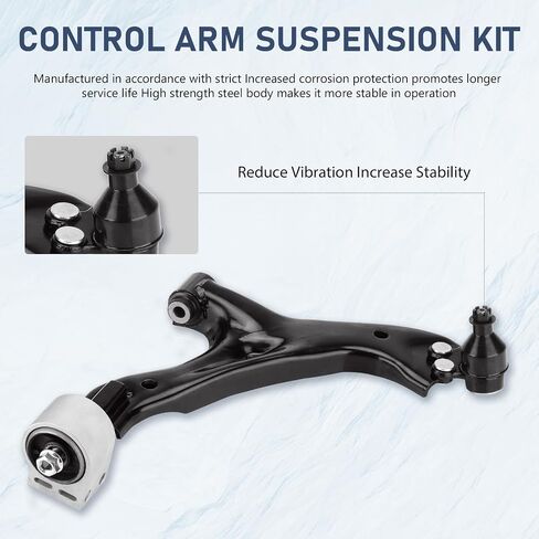 Front Lower Control Arm w/Ball Joint Fit for 2005 2006 2007 2008 2009 Chevrolet Equinox 2006 2007 2008 2009 Pontiac Torrent 2002 2003 2004 2005 2006 2007 Saturn Vue K621129 K621136-2pc Set in Saudi Arabia