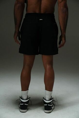 ANANKE Fate Heavyweight Fleece Short for Men - Relaxed Fit Above Knee 360 GSM Cotton Polyester Elastic Waist Shorts Pockets in Saudi Arabia