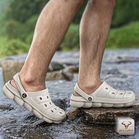 BULLIANT Men Clogs,Comfortable Mules Sandals for Men Women Cushioned Footbed Arch Support-EVA Ligthweight in Saudi Arabia