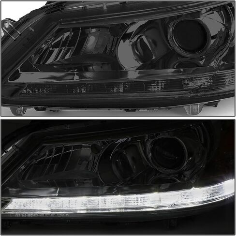 أسرة السيارات بقيادة المصابيح الأمامية DRL Projector Assembly متوافقة مع Honda Accord 4-Door Sedan 2013-2015 ، سائق وركاب ، زاوية مساكن سوداء in Kuwait