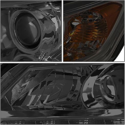 أسرة السيارات بقيادة المصابيح الأمامية DRL Projector Assembly متوافقة مع Honda Accord 4-Door Sedan 2013-2015 ، سائق وركاب ، زاوية مساكن سوداء in Kuwait