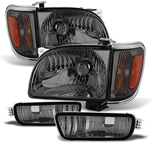 AKKON - For Smoke 01-04 Toyota Tacoma Pickup Truck Headlights 4PCS Front Lamps + Corner Signal Lights 2 Pieces Set in Saudi Arabia