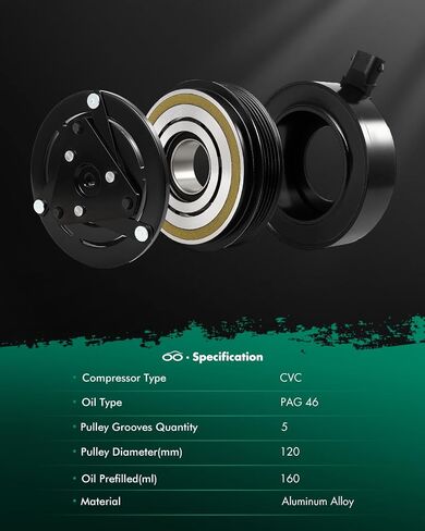 Scitoo AC ضاغط القابض لعام 2004-2005 لـ Chevrolet Classic 2.2L 2004-2006 لـ CHEVROLET MALIBU 2.2L 2002-2004 for Oldsmobile alero 2.2L 2006 لـ Pontiac G6 2.4L 2268565 15241484 152587833 in Saudi Arabia