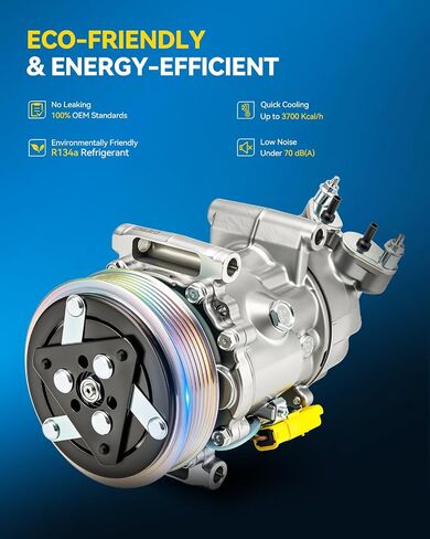 PHILTOP AC Compressor Compatible with 2007-2016 Cooper 1.5/1.6/2.0L, 2011-2016 Cooper Countryman, 2013-2016 Cooper Paceman, Air Conditioning Compressor in Saudi Arabia