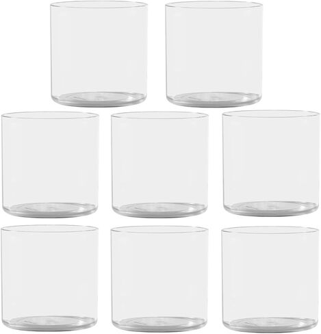 2 Pack Flower Vase Acrylic Cylinder,3.94" Tall Clear Vase for Centerpieces,Wedding Decorative,Home Décor, Non Breakable Plastic, 3.94"X3.94" Tall Round - Clear in Kuwait
