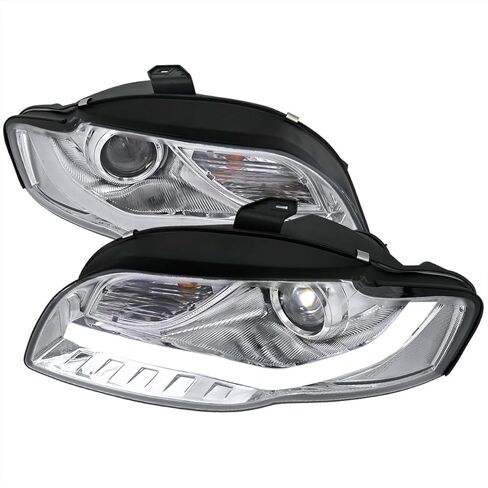 المواصفات المصابيح الأمامية للمواصفات D-D LED الأسود المتوافق مع 2006-2008 Audi A4 All ، Left + Pair Bair Assembly Assembly in Saudi Arabia