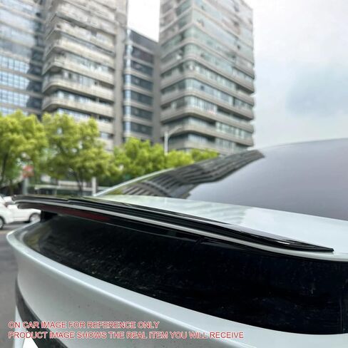 Ikon Motorsports ، Trunk Spoiler متوافق مع 2016-2025 Tesla Model X ، V Style Painted Black ABS Plastic Trunk Lid Lip Wing Wing in Saudi Arabia