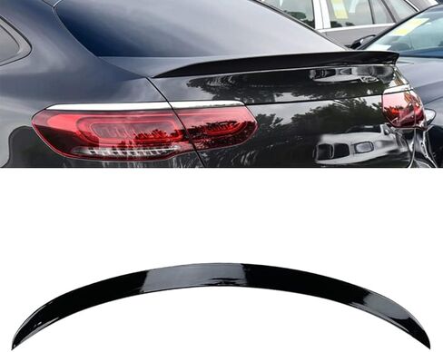 Car Tail Wing Wing Trunk Spoiler Flitter Shrim Trim متوافق مع Mercedes Benz GLC Coupe 260 300 C253 2017 2018 2018 2020 2021 2022 (Black Glossy) in Saudi Arabia