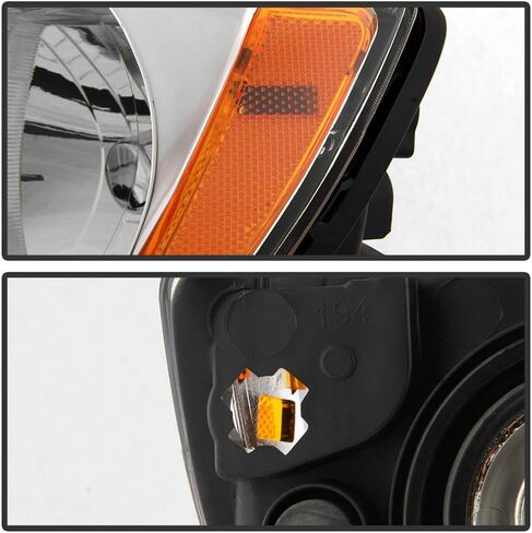 Acanii - لـ [نموذج الهالوجين] 2011-2013 Jeep Grand Cherokee | Compass Compass المصابيح الأمامية السائق والركاب in Saudi Arabia