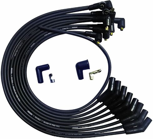 Moroso 51073 Ultra Series Black Spark Plud Wires ، Ford 351W ، 135 درجة قابس ، موزع غير HEI in Saudi Arabia